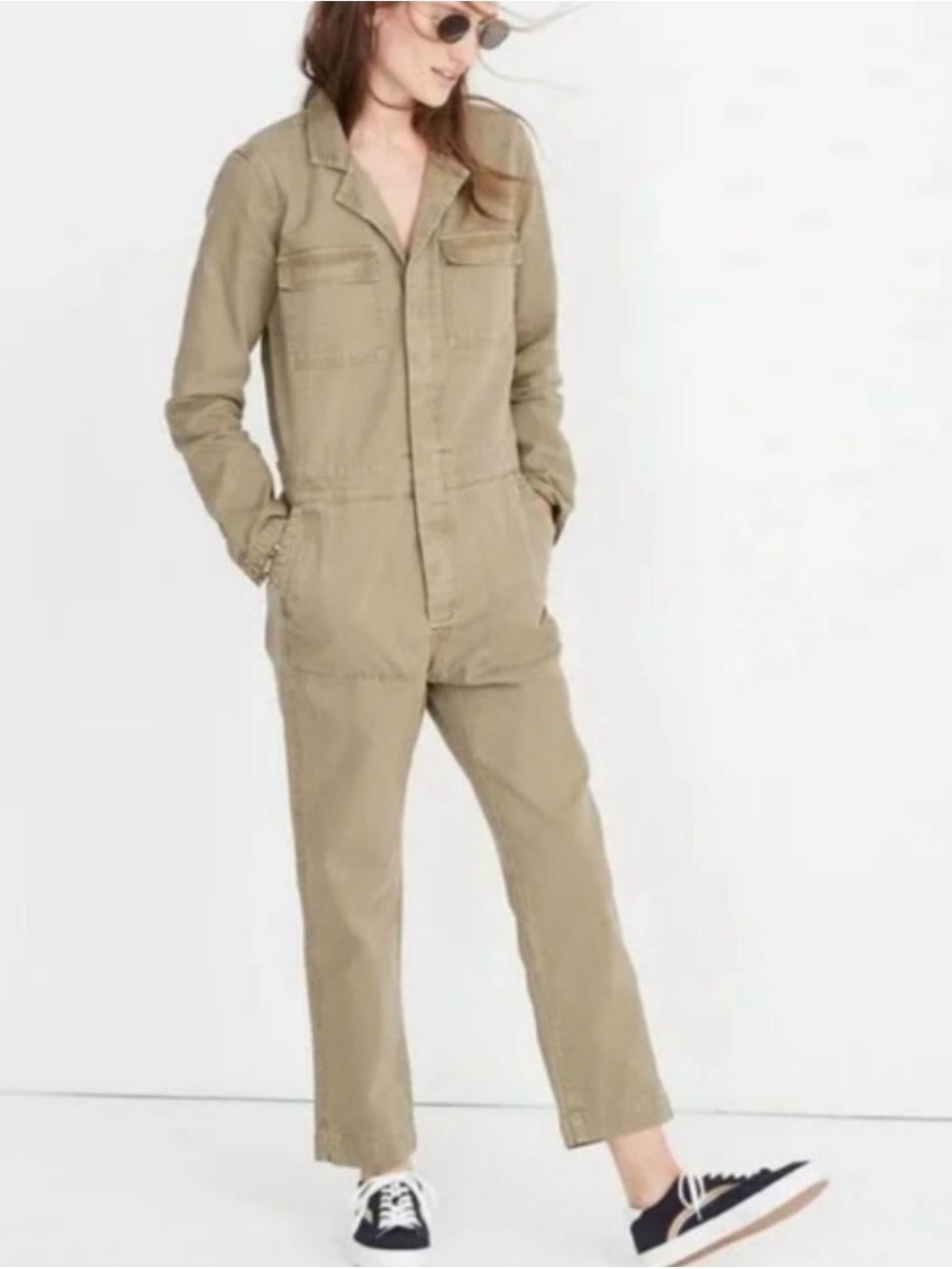 Madewell Olive/Tan Utility Jumpsuit